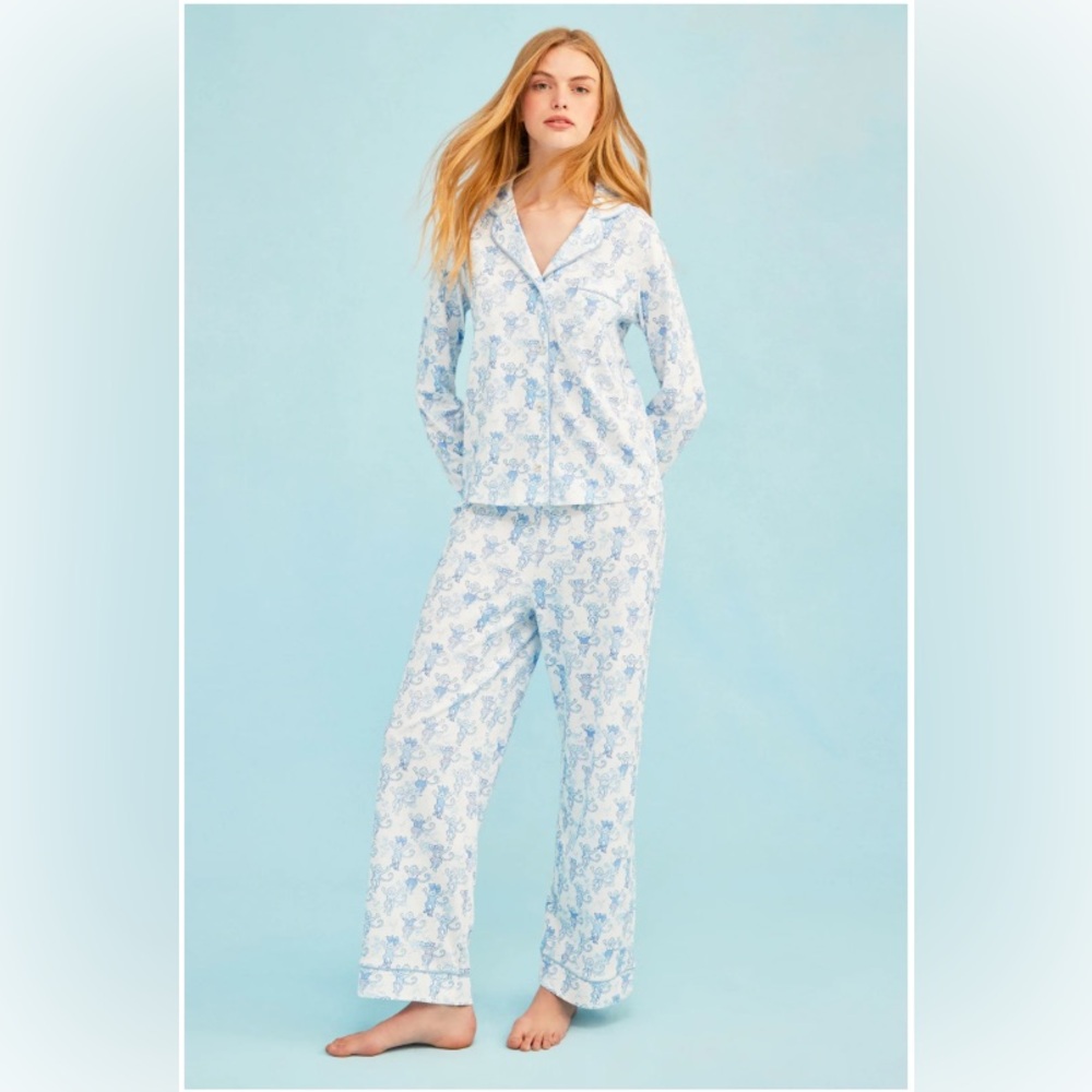 Roller Rabbit x Loveshack Fancy Blue Pajamas